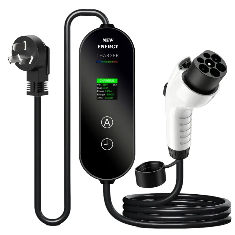 شارژر هوشمند قابل حمل خودرو برقی انرژی نو نسخه اروپا 220v 3.5/7kw