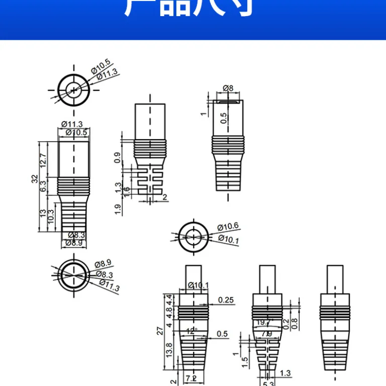 کابل DC سفارشی تولید مستقیم کارخانه 12v dc5.5 3.5 کانکتور نری و مادگی، کابل برق دوربین مداربسته