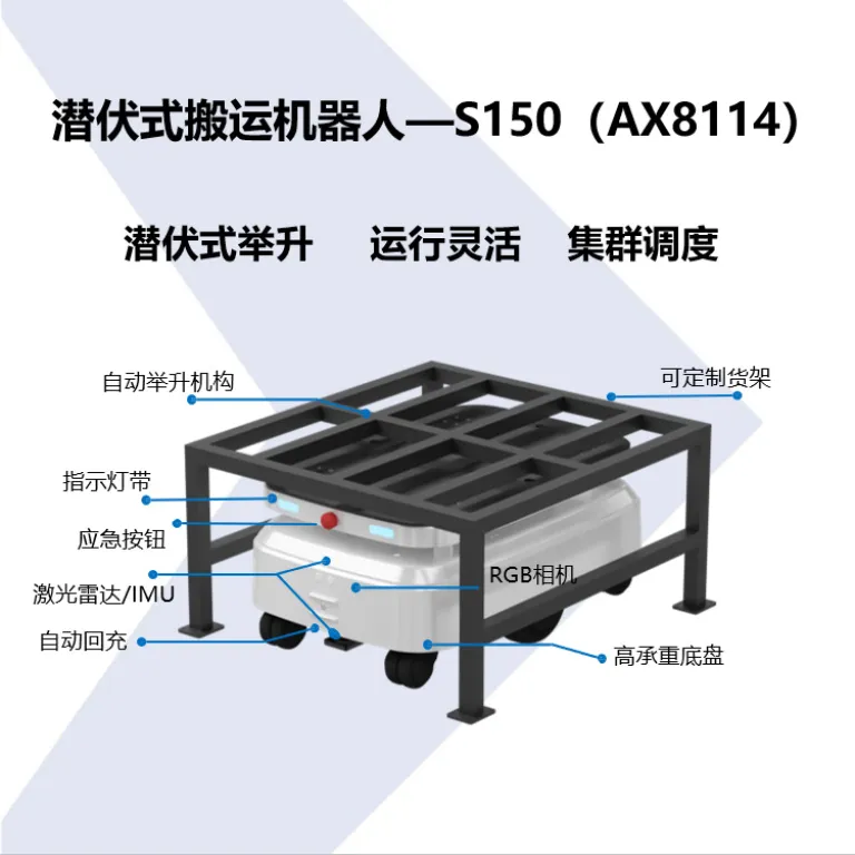 ربات خدمات تحویل و حمل‌ونقل بدون سرنشین AGV برای محوطه کارخانه، کنترل از راه دور مواد و حمل‌ونقل کوتاه‌برد