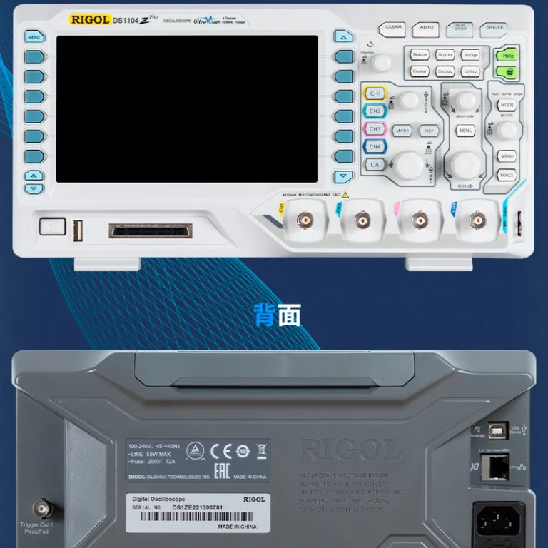 اسیلوسکوپ رومیزی دیجیتال چهار کاناله ریگول DS1054Z با رابط منطقی DS1074ZPlus