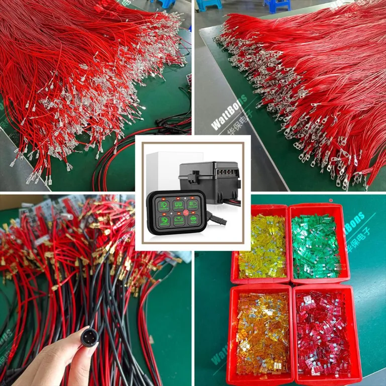 جعبه کنترل چراغهای LED اصلاحشده جیپ رانگلر، پنل کلید 6 کاناله با فیوز و رله