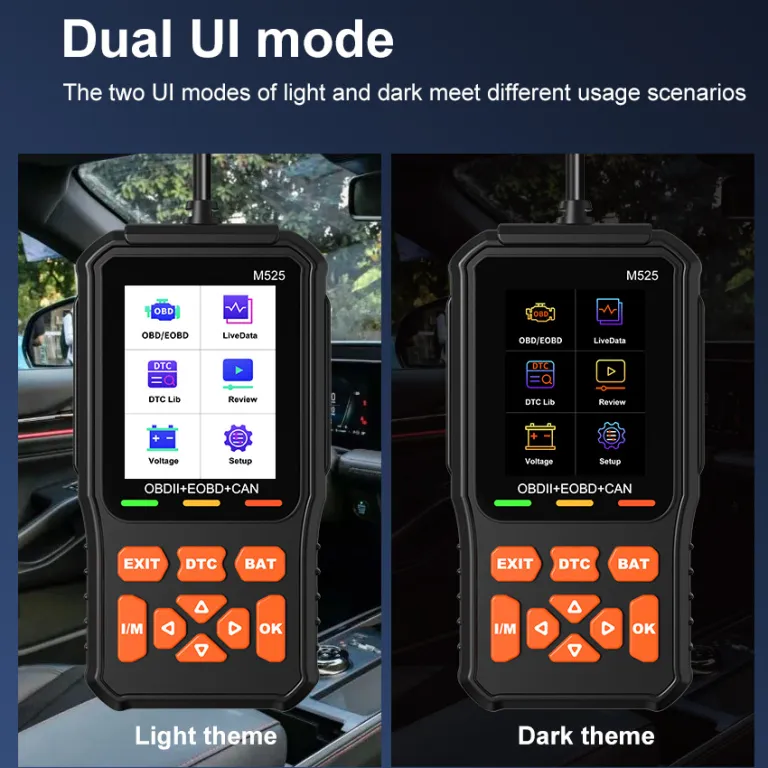OBD2 تستر باتری خودرو M525 دستگاه عیبیاب خودرو دستگاه تشخیص خطای خودرو رمزگشا محصول صادراتی باکیفیت