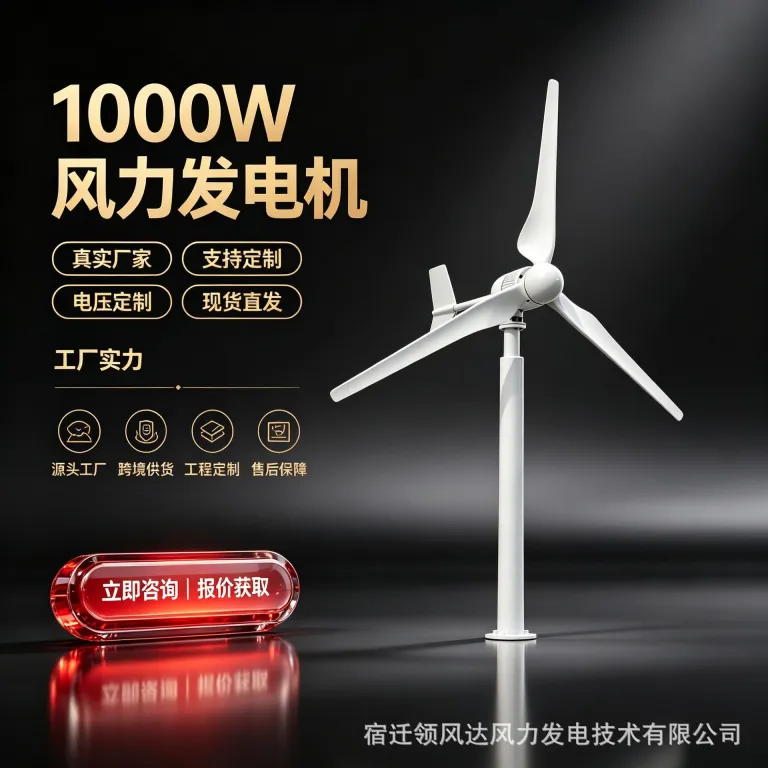 توربین بادی کوچک محور افقی 1000w وات ساخت کارخانه 380v96v