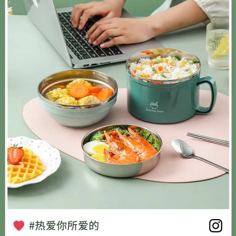 ظرف غذای استیل ضدزنگ 304 با ظرفیت بالا برای کودکان و دانش‌آموزان، مناسب ناهار مدرسه، سلف سرویس و فست‌فود