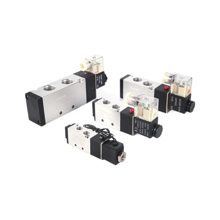 4V210-08 شیر برقی 12V شیر پنوماتیک DC24V دو وضعیتی پنج راهه 110-06 شیر کنترل دو وضعیتی 310-10