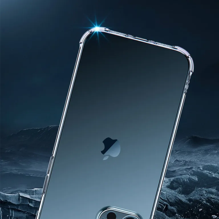 قاب گوشی اپل 18 شفاف نرم iphone17 ضد ضربه چهار گوشه باریک 15 محافظ فضایی 16pro14