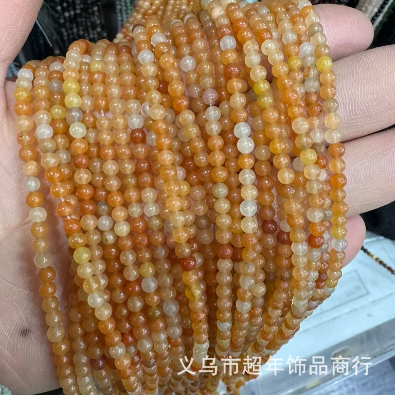 2mm3mm4mm مهره‌های گرد کوچک سنگ طبیعی، لوازم جانبی زیورآلات، آمیتیست، آونتورین سبز، تورمالین، مهره‌های DIY عمده
