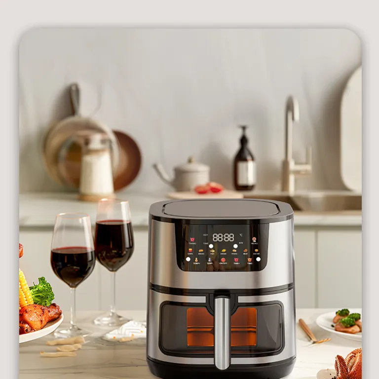 سرخ‌کن بدون روغن Airfryer 15L با ظرفیت بالا، چندکاره خانگی از جنس استیل ضدزنگ، مجهز به پنجره دید و المنت حرارتی بالا و پایین
