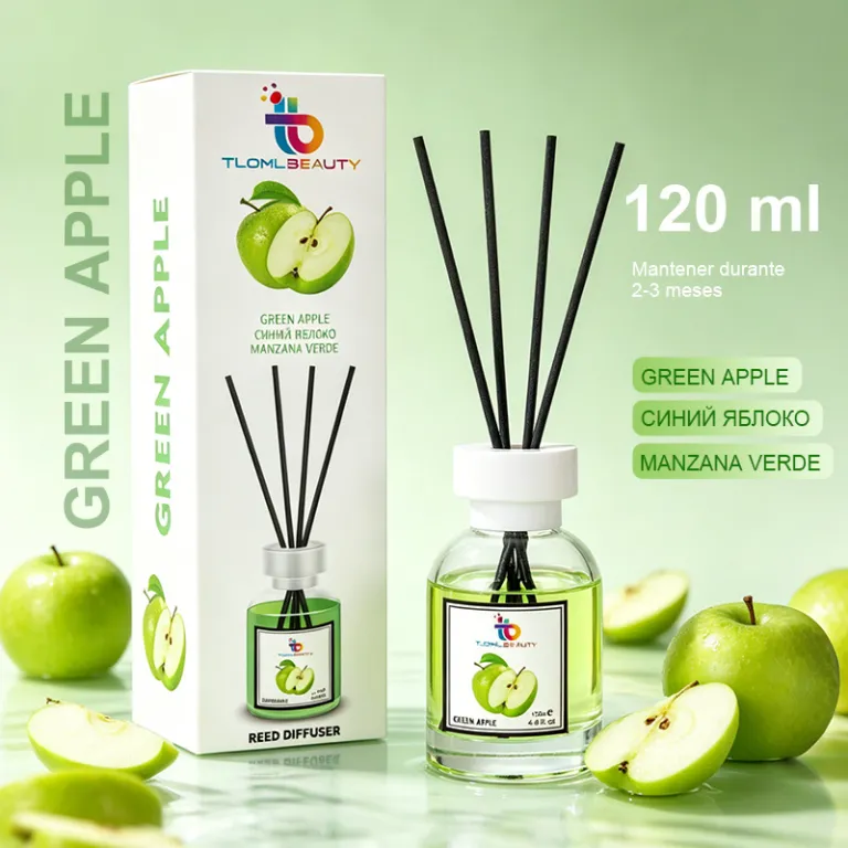 120ML دیفیوزر چوبی با اسانس طبیعی، خوشبوکننده هوا مناسب اتاق خواب، دفتر کار و منزل