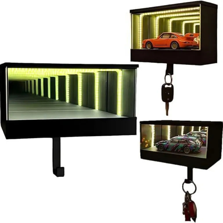 جا کلیدی Infinity Garage Key Holder آینه‌ای با حسگر نور مخصوص درب گاراژ