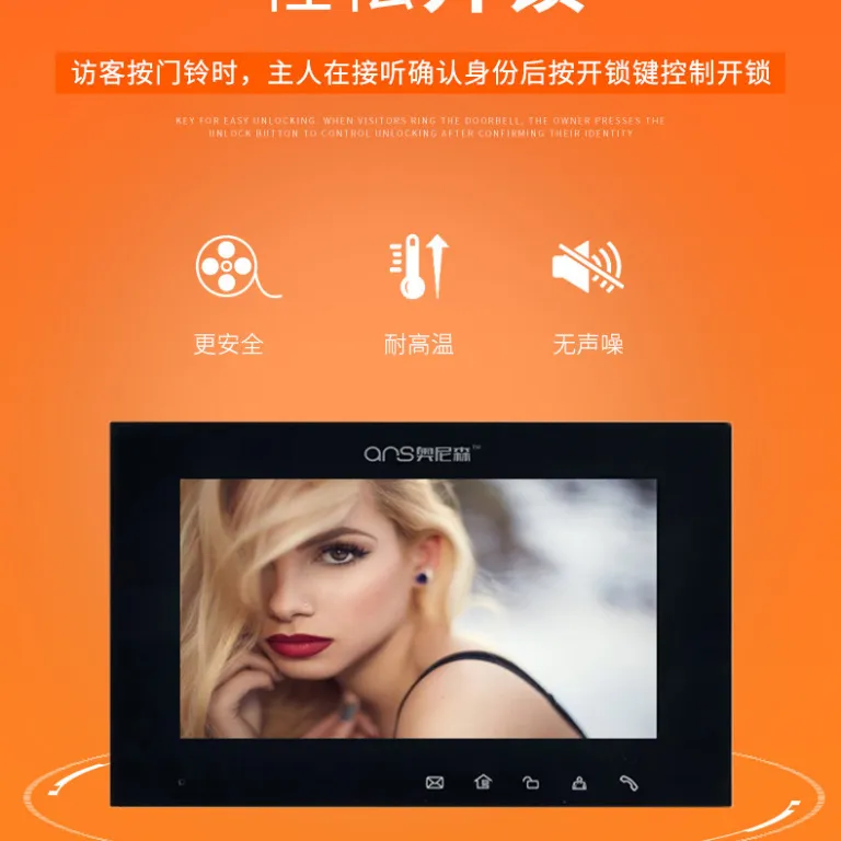 آیفون تصویری ویدیویی درب ساختمان با زنگ، تلفن و کنترل دسترسی 10 اینچی با دوربین HD و قابلیت باز کردن درب