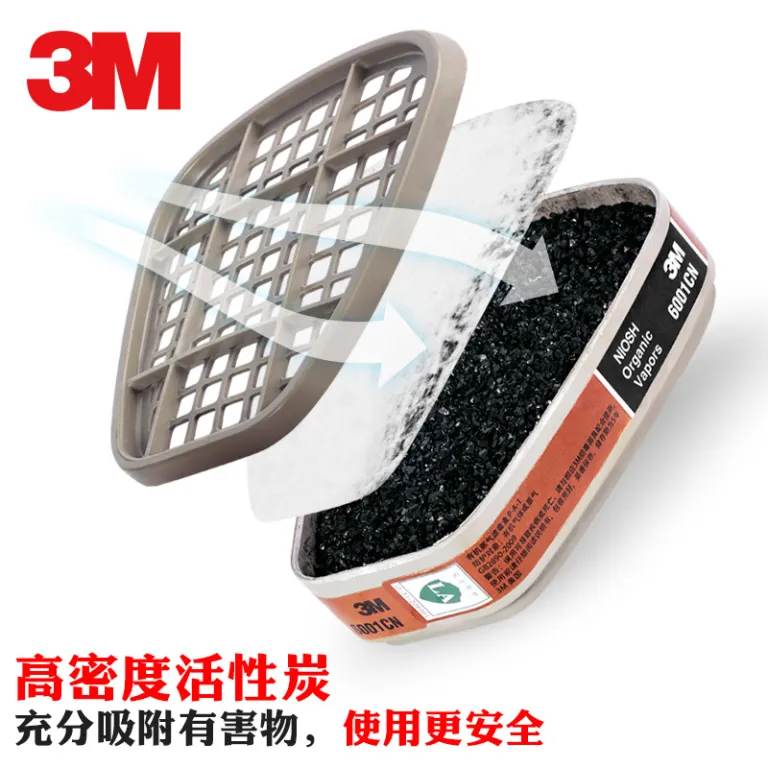 3M7502 ماسک ضد گاز سیلیکونی مخصوص رنگ‌پاشی، گازهای شیمیایی، سموم کشاورزی و گرد و غبار با فیلتر کربن فعال خانگی