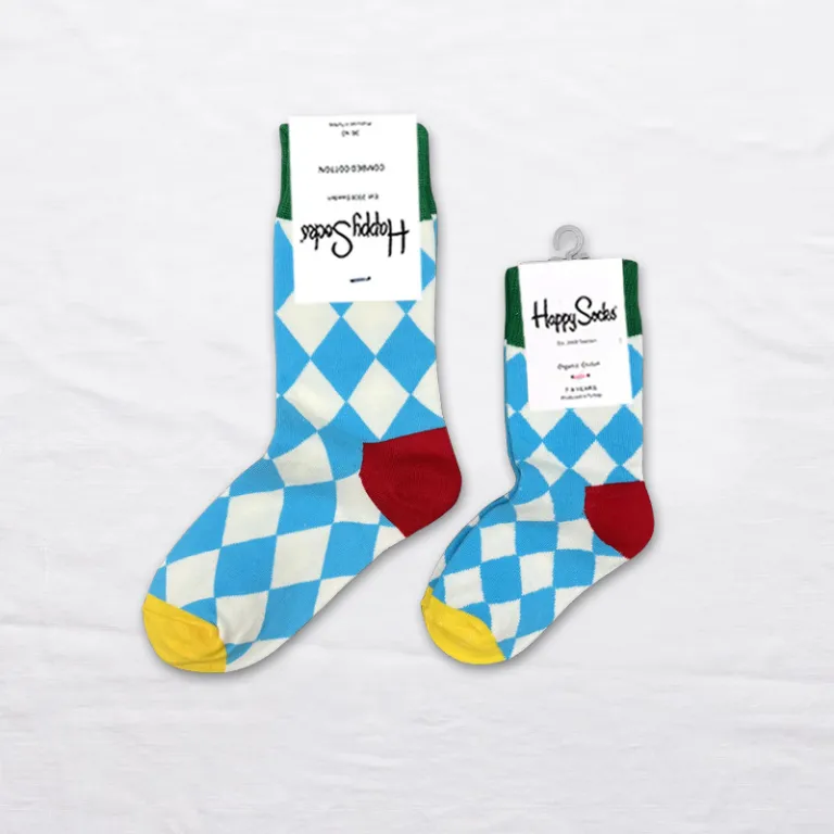 جوراب بچگانه HappySocks طرح کارتونی ساق متوسط مدل هایپی مناسب دختر و پسر برای استفاده بیرون از منزل طرح بامزه عمده و خانوادگی