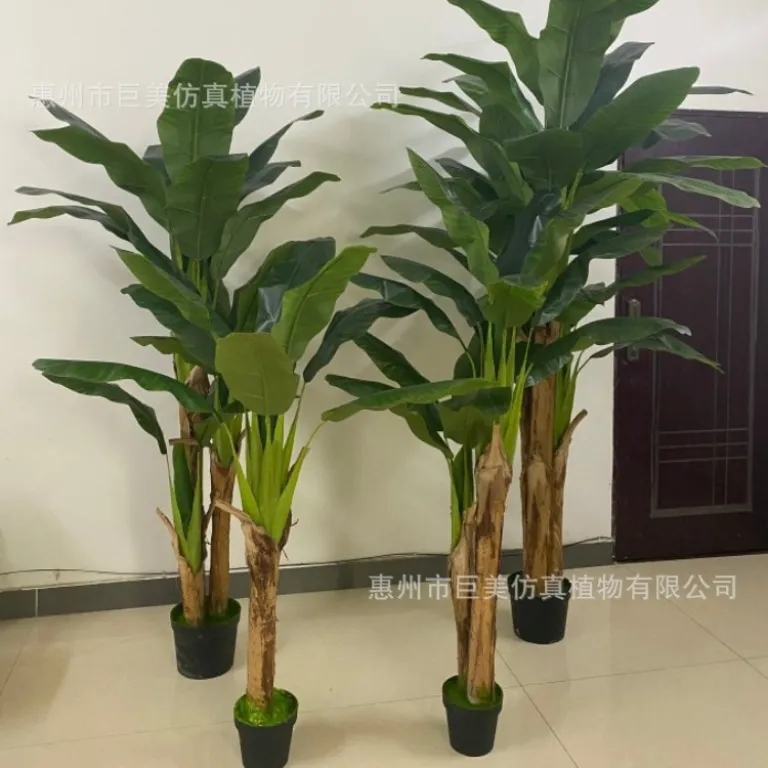 ترکیب گیاهان مصنوعی بزرگ، درخت مصنوعی گلدانی، درخت مصنوعی برای دکوراسیون داخلی و خارجی، درخت موز، نخل شامادورا، عمده فروشی