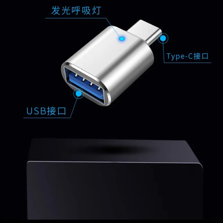 مبدل تایپ سی OTG برای گوشی، فلش مموری و کارت خوان با نشانگر LED usb3.05g