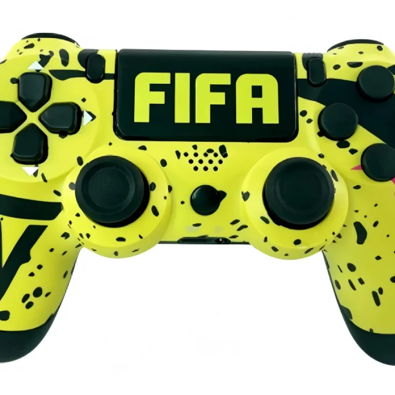 دسته بازی بی‌سیم بلوتوثی ps4 با دو موتور لرزشی، ژیروسکوپ شش‌محوره و لرزش کامل ps4