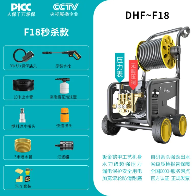 دستگاه کارواش فشار قوی عمده، ابزار شستشوی خودرو خانگی، تفنگ آب فشار قوی قابل حمل 220v، پمپ کارواش، کارواش فشار قوی