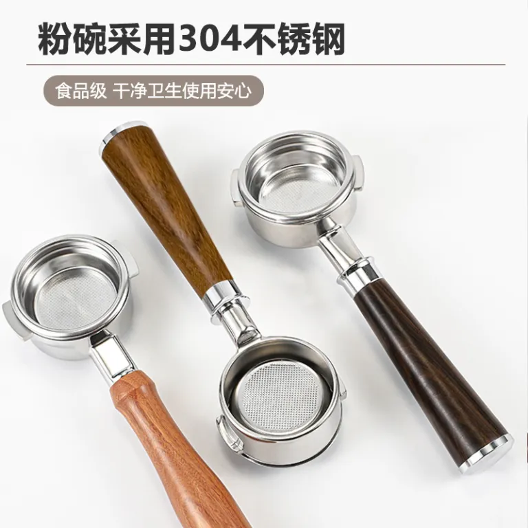 دسته بدون کف قهوه‌ساز Barsetto 58mm با دسته چوبی و استیل ضدزنگ