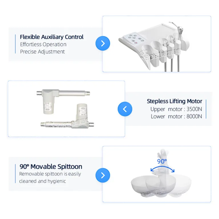 صندلی دندانپزشکی قابل تنظیم ارتفاع Dental Chair برای کلینیک