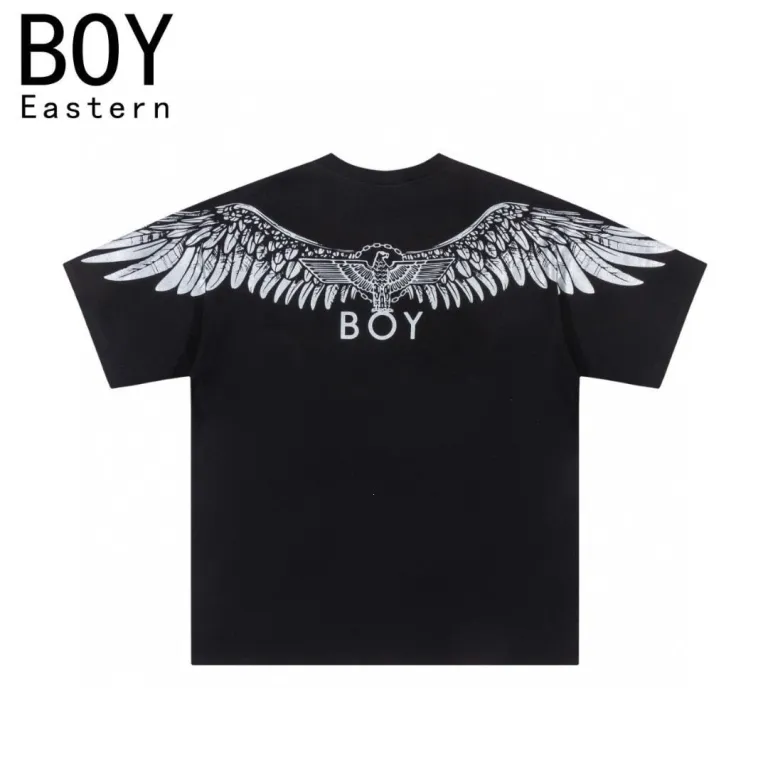 تی‌شرت مردانه تابستانی جدید boy طرح عقاب یقه گرد نخی چاپ لوگو