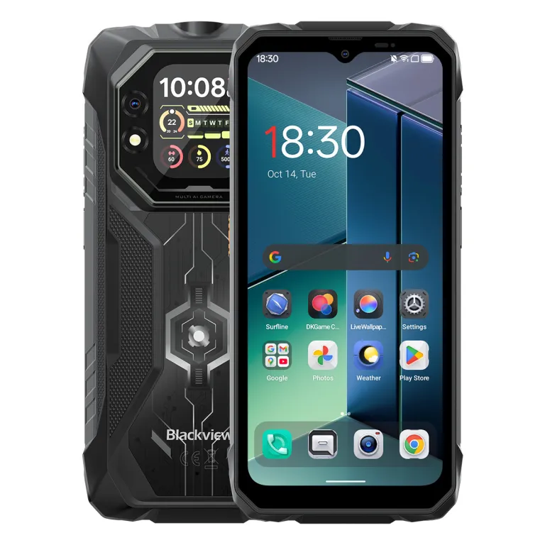 گوشی هوشمند سه‌محافظ سری Blackview ROcK نسل 1 با نمایشگر ثانویه بزرگ، تحویل هنگ کنگ