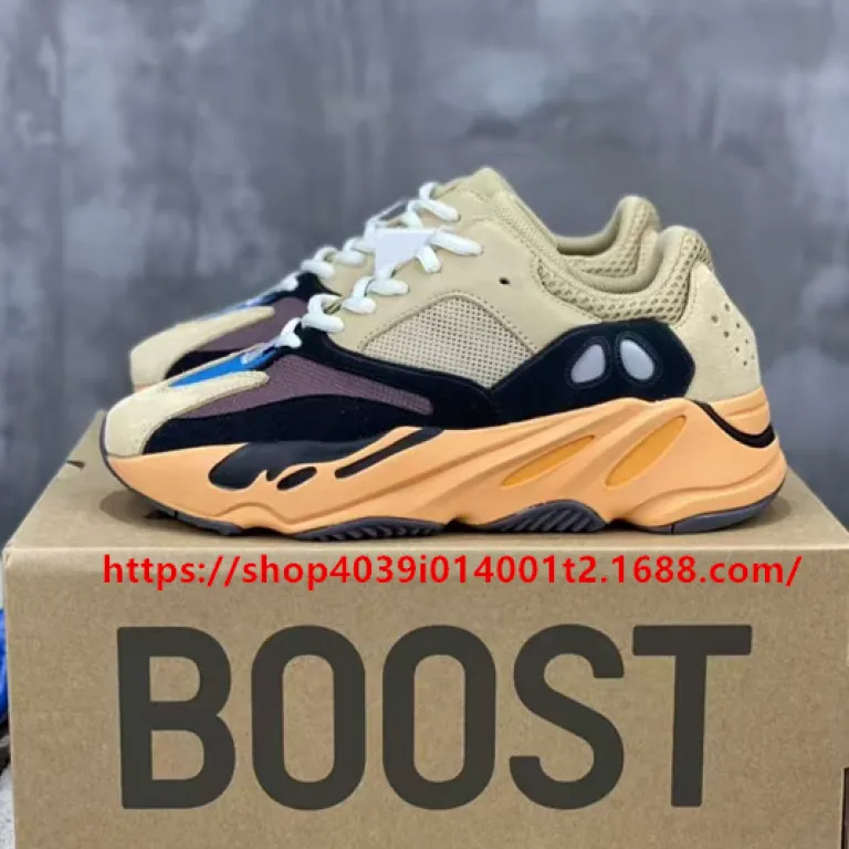 کفش اصل پوتیان یزی originalsboost700v2 مردانه و زنانه 700v3 کفش پدری ساق کوتاه مشکی