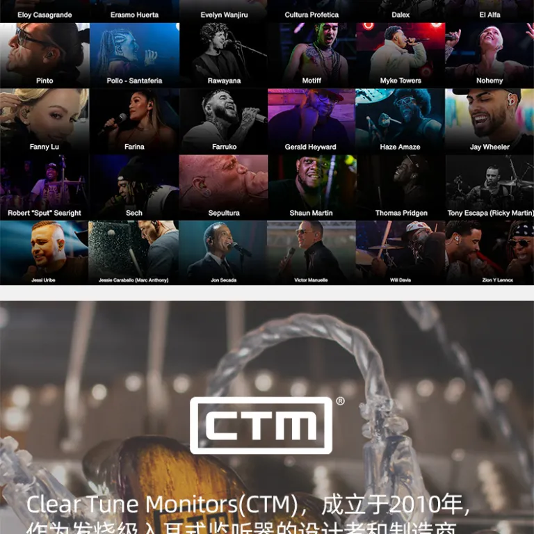 هندزفری داخل گوشی مانیتورینگ صحنه حرفه‌ای CTM (Clear Tune Monitors) با درایور داینامیک و آرمیچر