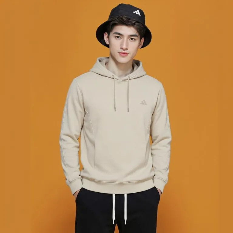 سویشرت کلاه‌دار ورزشی مردانه adidas با آستر نازک گرم و راحت، مناسب پاییز و زمستان