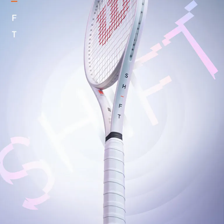 راکت تنیس Wilson SHIFT PRO V1 بزرگسالان تمام کربن حرفه‌ای مسابقه و تمرین 99 سطح