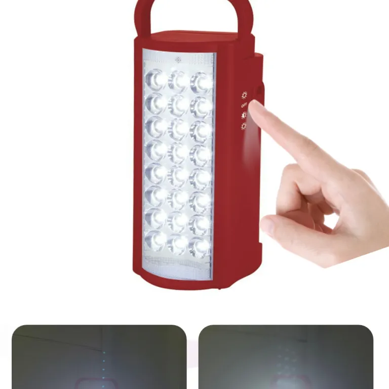 چراغ اضطراری قابل شارژ فوق‌روشن 1048-24LED با 24 عدد SMD، چراغ اضطراری LED چندکاره