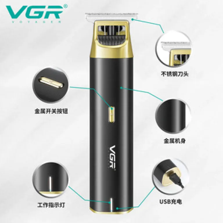 VGR V-030 ماشین اصلاح موی شارژی USB مخصوص مدل موی پومپادور، مناسب صادرات و اصلاح سر