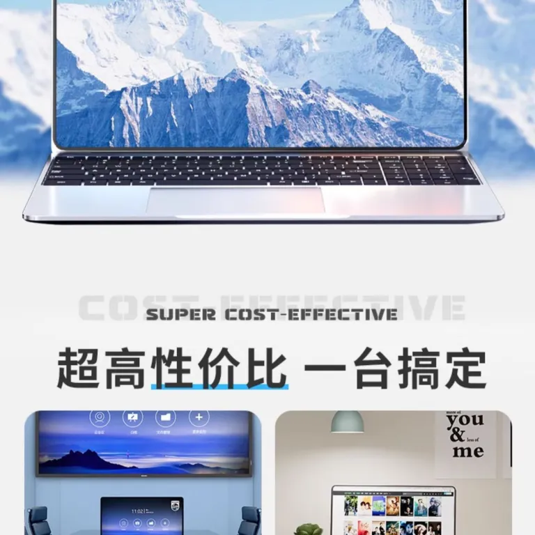لپ‌تاپ 15.6 اینچی با صفحه‌نمایش بزرگ Core i9i7، طراحی باریک و سبک برای کارهای اداری، تماشای فیلم، بازی و وب‌گردی N5095