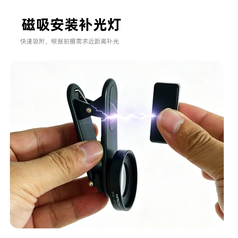 لنز ماکرو گوشی 30155mm فوکوس از فاصله دور برای آرایش چشم و ناخن، عکاسی ماکرو از جواهرات