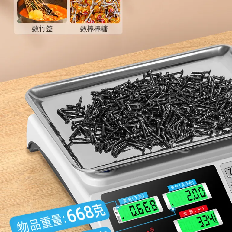 ترازوی الکترونیکی با دقت بالا، تجاری کوچک برای توزین سبزیجات، توزین خانگی و مواد غذایی آشپزخانه 30 ترازوی رومیزی کیلوگرمی، ترازوی فروشگاهی برای صندوق