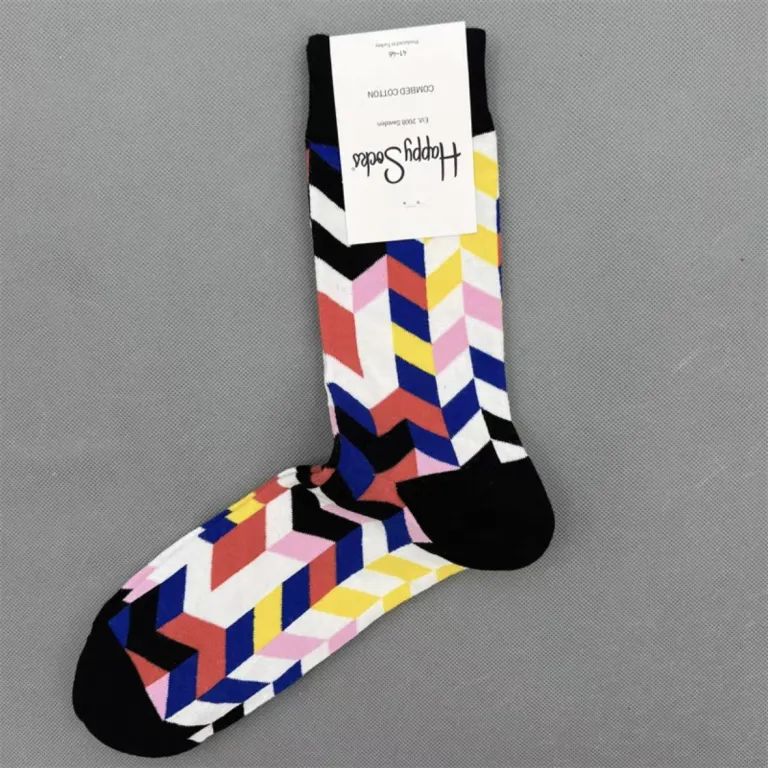 جوراب رنگی HappySocks مردانه طرح کارتونی فانتزی اینستاگرامی ساق‌متوسط بیرونی خیابانی