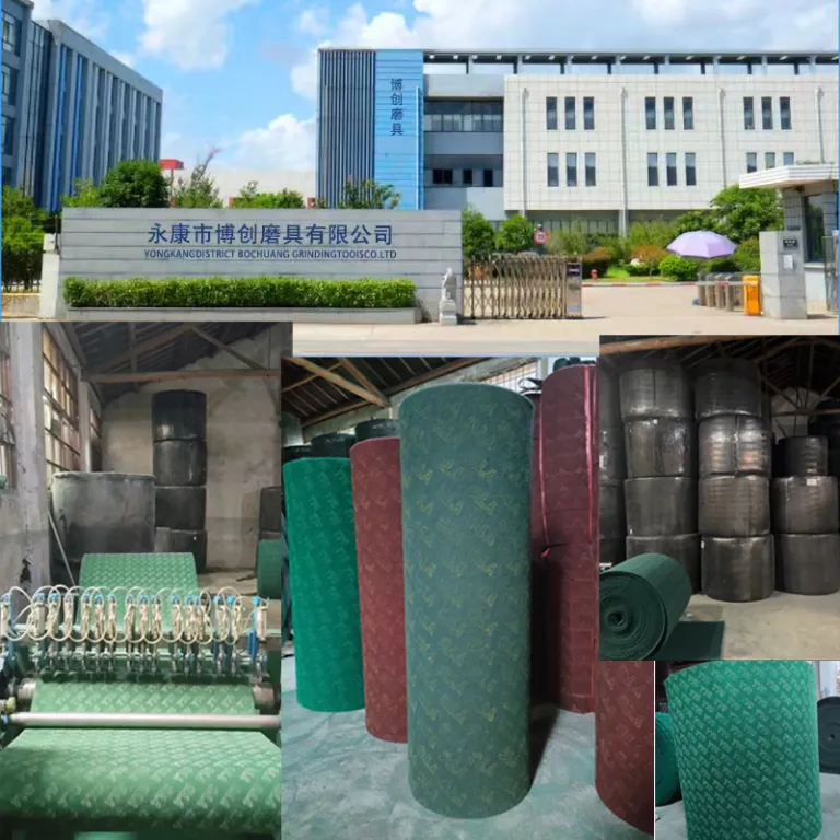 پد ساینده صنعتی ضخیم برای تمیزکاری، زنگ‌زدایی، پرداخت استیل ضدزنگ و پولیش با دانه‌های سنباده
