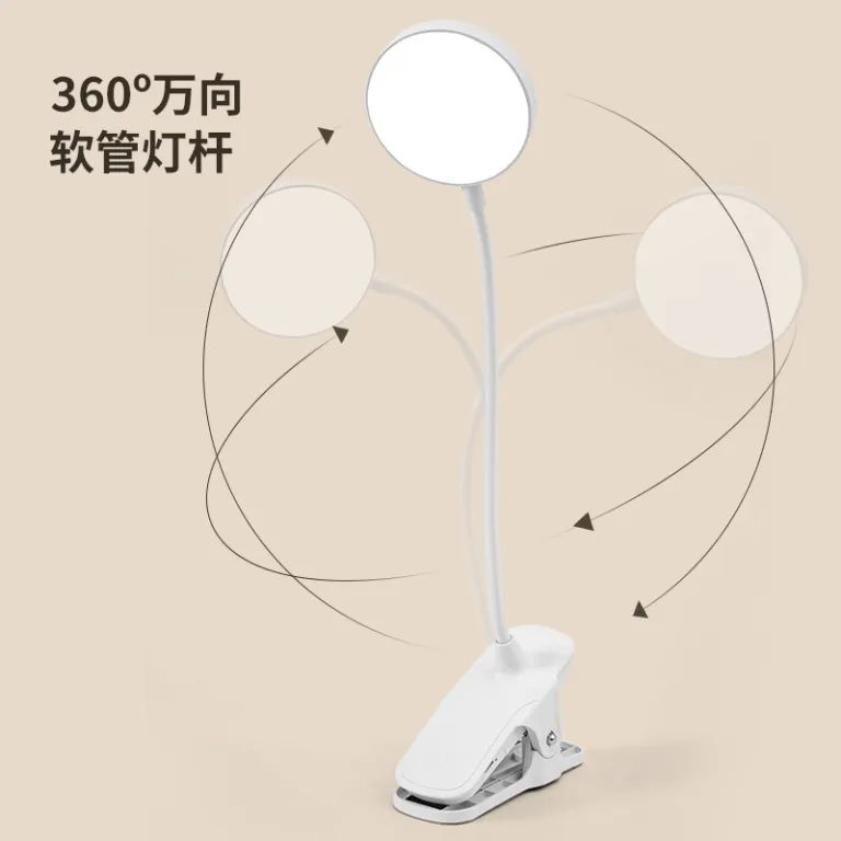 چراغ مطالعه LED گیره‌دار محافظ چشم مخصوص دانش‌آموزان با شارژ USB، چراغ کنار تخت، چراغ خواب اتاق خوابگاه