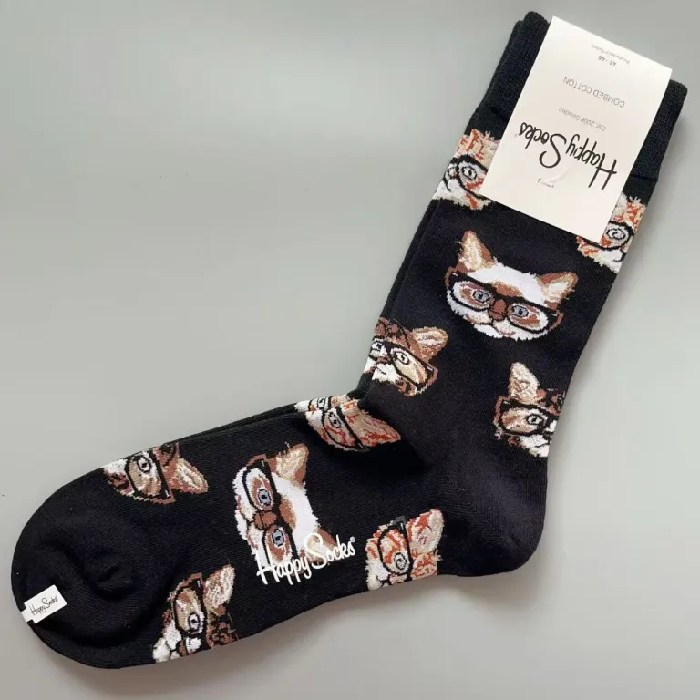 جوراب رنگی HappySocks مردانه طرح کارتونی فانتزی اینستاگرامی ساق‌متوسط بیرونی خیابانی