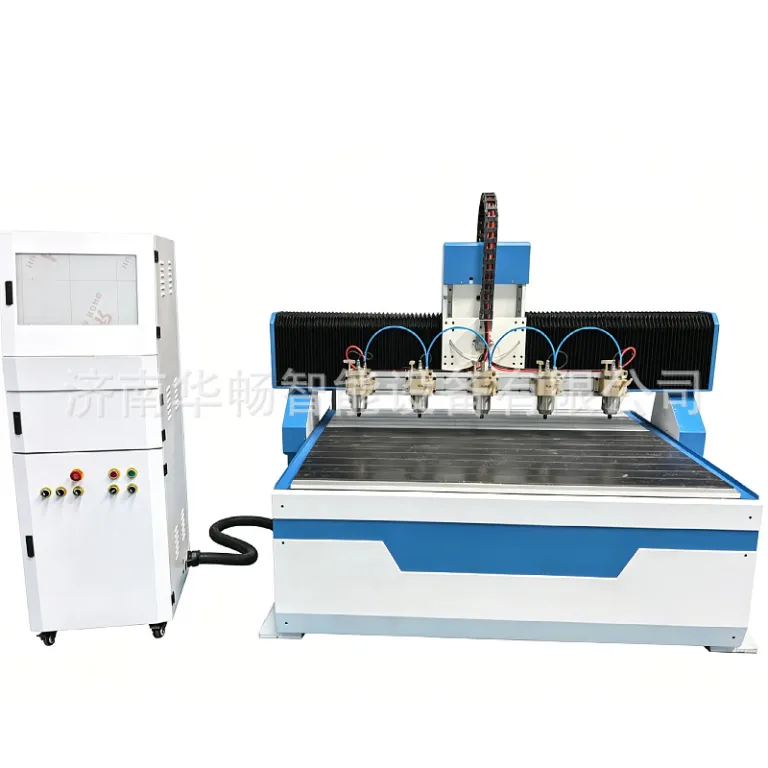 دستگاه حکاکی چندسر کارخانه‌ای برای حکاکی برجسته مبلمان تبتی، یک به چهار دستگاه CNC منبت‌کاری چوب برای تولید انبوه چوب توپر