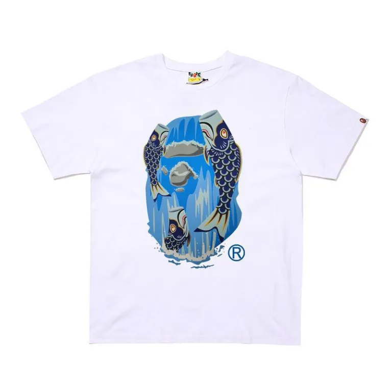 تی‌شرت BAPE تابستانی طرح سر میمون استتاری مردانه و زنانه استایل ژاپنی موجودی عمده