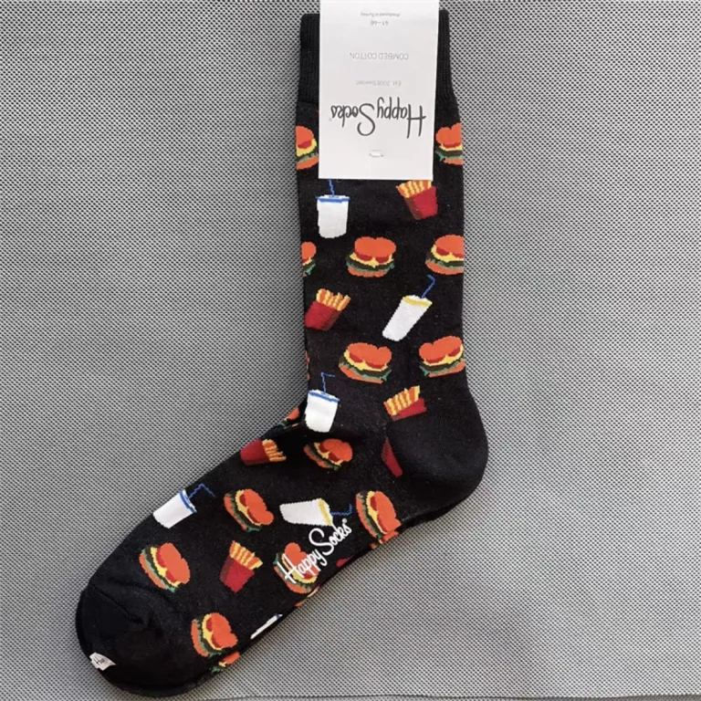 جوراب رنگی HappySocks مردانه طرح کارتونی فانتزی اینستاگرامی ساق‌متوسط بیرونی خیابانی
