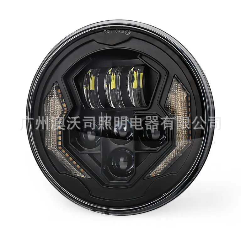 چراغ جلو 7 اینچ گرد led60W موتورسیکلت و خودرو با عملکرد 4