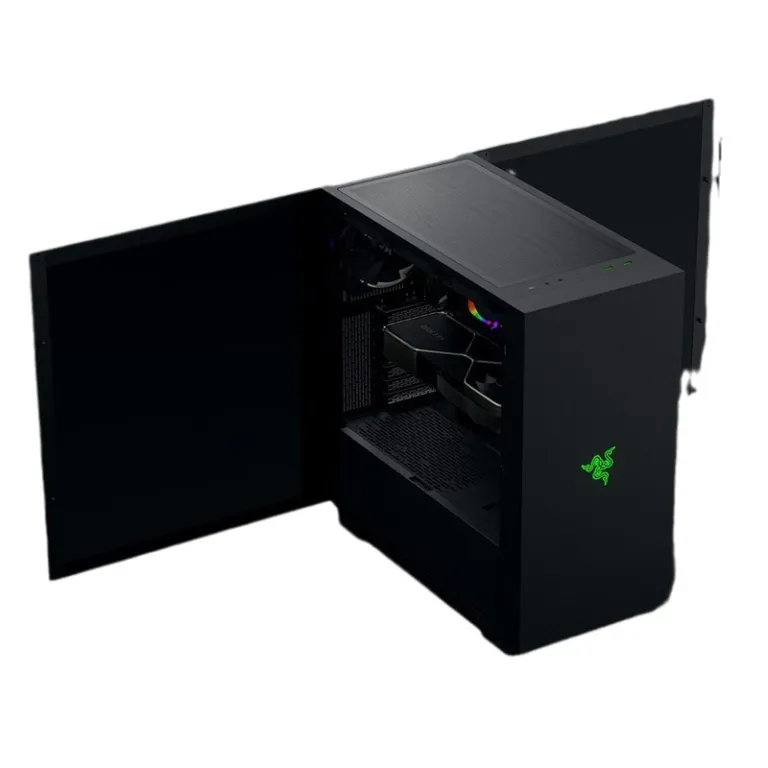 کیس گیمینگ ATX Tomahawk با نورپردازی RGB، کیس میدتاور برای مونتاژ کامپیوتر DIY و خنک‌کننده آبی سفارشی