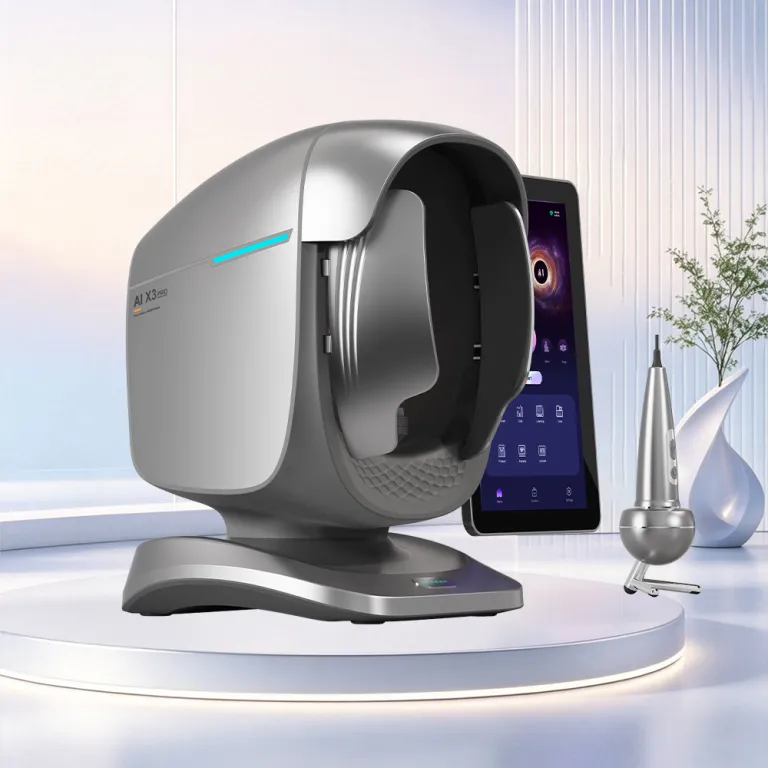دستگاه آنالیز هوشمند پوست X3pro Xingce برون‌مرزی، آینه جادویی آنالیز UV، رطوبت و طیف سنجی پوست سر و صورت