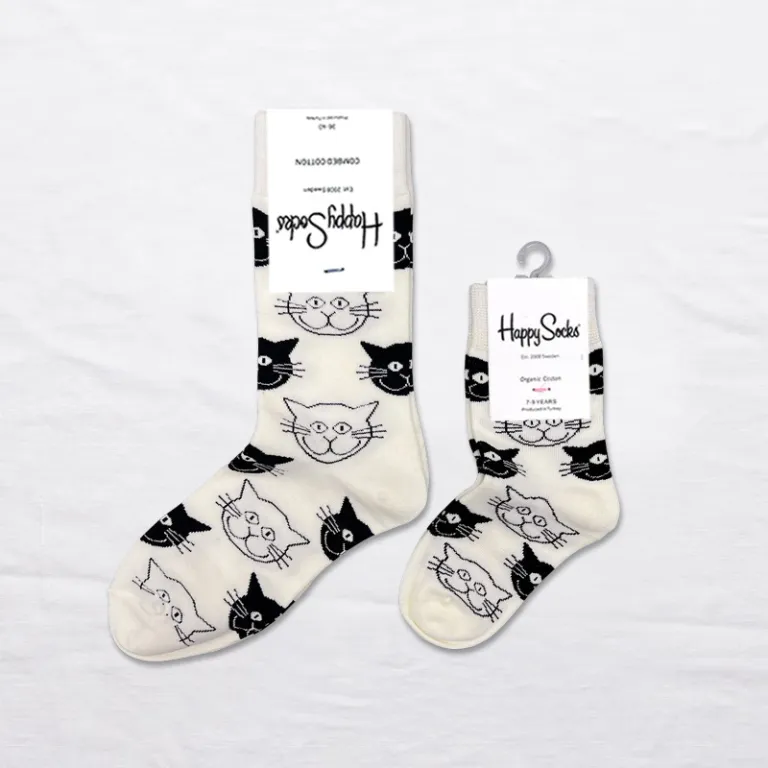 جوراب بچگانه HappySocks طرح کارتونی ساق متوسط مدل هایپی مناسب دختر و پسر برای استفاده بیرون از منزل طرح بامزه عمده و خانوادگی