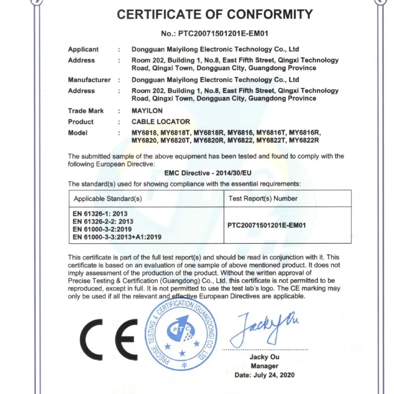MY6818 دستگاه تشخیص عیب کابل زیرزمینی تجارت خارجی، تستر نقطه قطع خط، تشخیص اتصال کوتاه برق