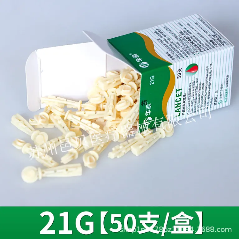 سوزن خون‌گیری یکبارمصرف هوآهونگ 50 عددی سوزن حجامت سوزن سه‌لبه سوزن قند خون سوزن طب سوزنی برای حجامت و تخلیه جوش
