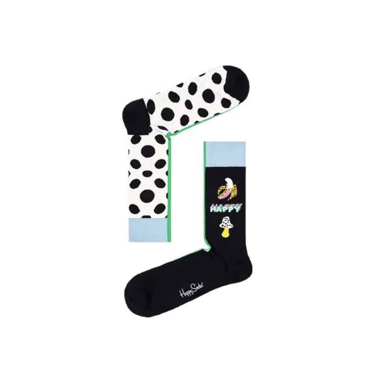 جوراب زنانه رنگارنگ HappySocks طرح کارتونی بامزه مدل اینستاگرامی نیمه‌ساقه بیرونی خیابانی