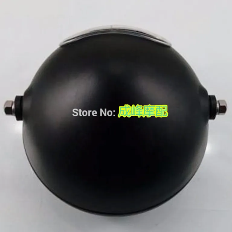 GN125 چراغ جلوی رترو CG125 چراغ بزرگ رترو قابل تغییر برای موتورسیکلت چراغ نور بالا و پایین گرد مشکی آبکاری شده