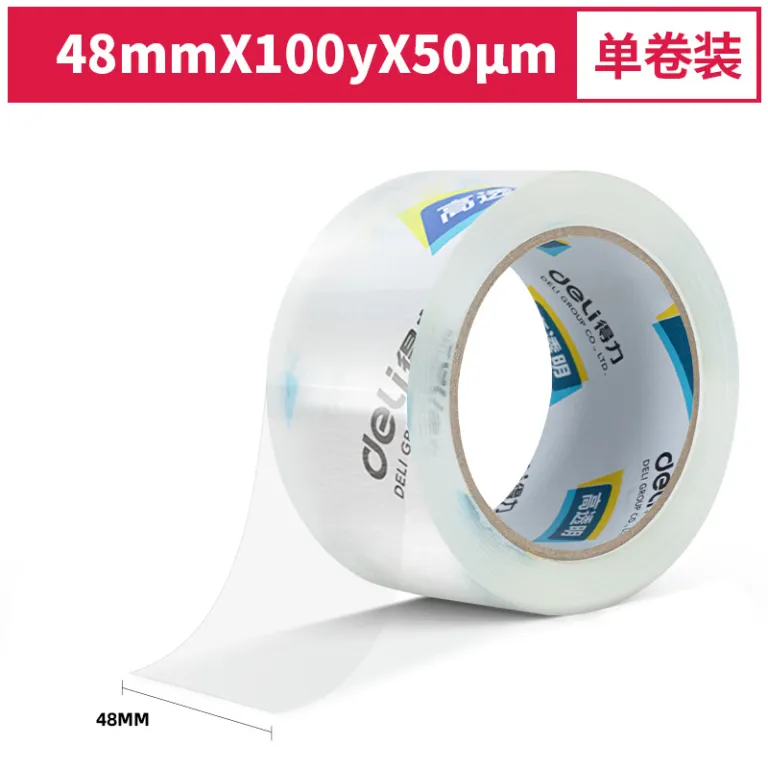 چسب نواری دلی عمده 100m انبار تجارت الکترونیک بسته‌بندی ارسال سریع بستن درب بسیار شفاف 45mm چسب نواری پهن سایز بزرگ 60mm